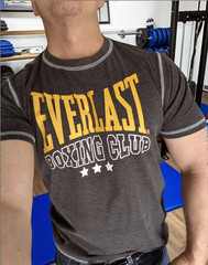 MEN’S TSHIRT: Everlast Boxing Club Athletic Training Performance Black Gym MED