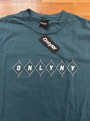 ONLY NY turquoise t-shirt w/ barbwire detail – size medium