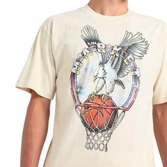 Market Dunking Eagle Graphic Print Cotton Brown T-shirt Men’ Graphic T-Shirt