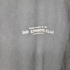 Comfort Colors Shirt Mens XL Blue Sad Cowboys Club Graphic Tee Western Rodeo