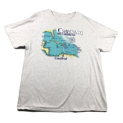 Carnival Shirt Mens XL Gray Graphic TeeCruising The Caribbean *