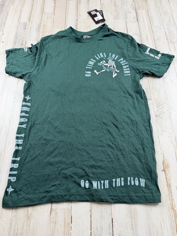 Eighty Eight Brand T-Shirt Men’s Size Small Dark Green No Time Like The Present