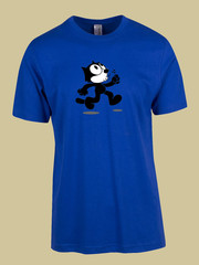 UNISEX MEN WOMENS TEE TSHIRT FELIX THE CAT FACE HAPPY WALKING CARTOON FUN GIFT
