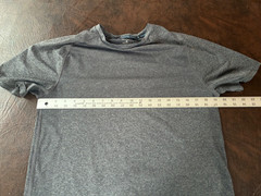 Size M C9 CHAMPION Power Core T-Shirt Gray Heather Micro-Striped Stretch