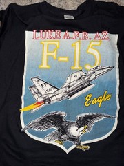 Vtg Artex Luke AFB F15 Eagle Fighter Jet Mens T-Shirt XL USAF Military