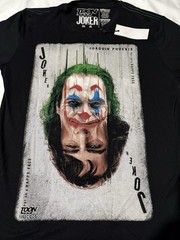 Toon Line Joker Joaquin Phoenix T-Shirt Mens XL Black Movie Graphic New