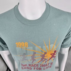 Vintage 1998 Oak Park Runners Club “The Race That’s Good for Life” T-Shirt (S/M)