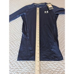 NWT Under Armour Heatgear Men’s Small Navy Compression Long Sleeve Shirt (0917)