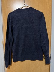 GAP men’s Blue Solid Knit Crew Neck Pullover Sweater Long Sleeve Size S
