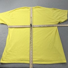 VINTAGE Hanes Shirt Mens XL Yellow 50/50 Single Stitch Blank Heavyweight 90s