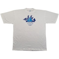 JTS T Shirt L Men’s White Vintage CUTTY SARK Tall Ships Race 1997 Graphic Retro