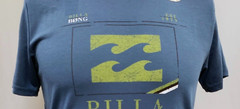 Billabong Mens Shirt Small Medium Short Sleeve Slim Fit Graphic Wave Logo