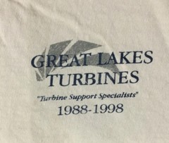 Vtg 90s Great Lakes Turbines Faded Distress Plane Shirt XL Flame Fire Grunge Y2K