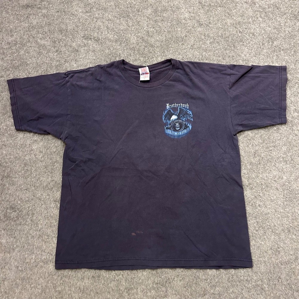 Vintage Bayside USA Brother Hood U.S Navy America Eagle Army T Shirt Adult XL