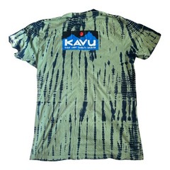 KAVU Mens XL Klear Above Etch Art Tie Dye T-Shirt Organic Cotton Green Forest