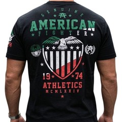 AMERICAN FIGHTER Black Red Green Mexico GRAND CANYON Athletic Graphic T-shirt