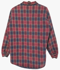 L/XL Vtg 90s Faded Plaid Flannel Distressed Skate Punk Grunge Rock Jacket Shirt