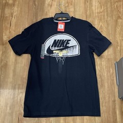 Nike Dri Fit GoldBasket Backboard Aj1 Men’s Sz Large Black/Gold Toe 1 Shirt RARE