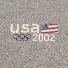 Vintage Roots USA Olympic Team 2002 T Shirt Gray Logo Graphic Cut Sleeve Mens XL