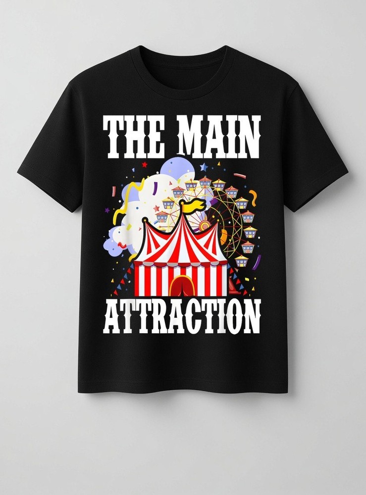 Kids The Attraction Circus Carnival Birthday Party Graphic T-Shirt