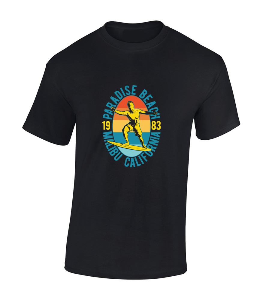 Paradise Beach Malibu Cool Casual Summer Beach Unisex T-Shirt