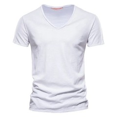 Camiseta Hombre Manga Corta Color Sólido Casual Verano Slim Fit Básica