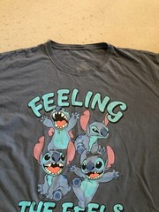 Disney Shirt Adult Medium Lilo and Stitch Feeling The Feels Funny Graphic Tee