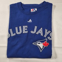 Majestic MLB T-Shirt Blue Jays Travis 29 M Mens Made in Mexico Retro Look