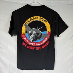 USAF 8th Fighter Squadron Black Sheep F-117 Stealth Jet T Shirt Hanes Small Tee