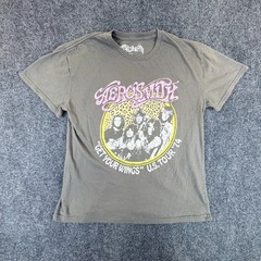 Aerosmith Get Your Wings US Tour ’74 T Shirt Mens XL Gray Graphic Print Cotton