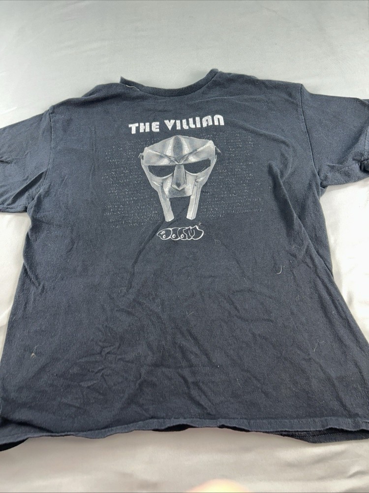 MF DOOM The Villain T Shirt Mens Large Black Hip Hop Rap Graphic Tee