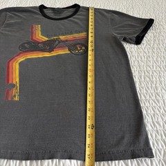 Demented Cycles Chopper T-Shirt Gray District Threads Size Large