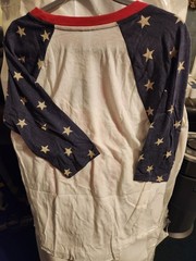 Matco Tools Stars Baseball Tee Shirt Size M Flag Red White Blue