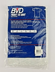 NEW VTG BVD 100% Cotton Pocket T-Shirt Gray XL Heavyweight USA Made Sealed