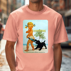 Coppertone Girl Dog T-Shirt | Vintage Beach Advertisement Tee, Vintage Beach Tee