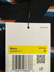 NIKE Men’s Striped Short Sleeve T-Shirt Small Navy/White/Orange/Blue
