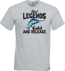 Fishing Reel Legends Release Humour Novelty T Shirt Various Colours And Sizes