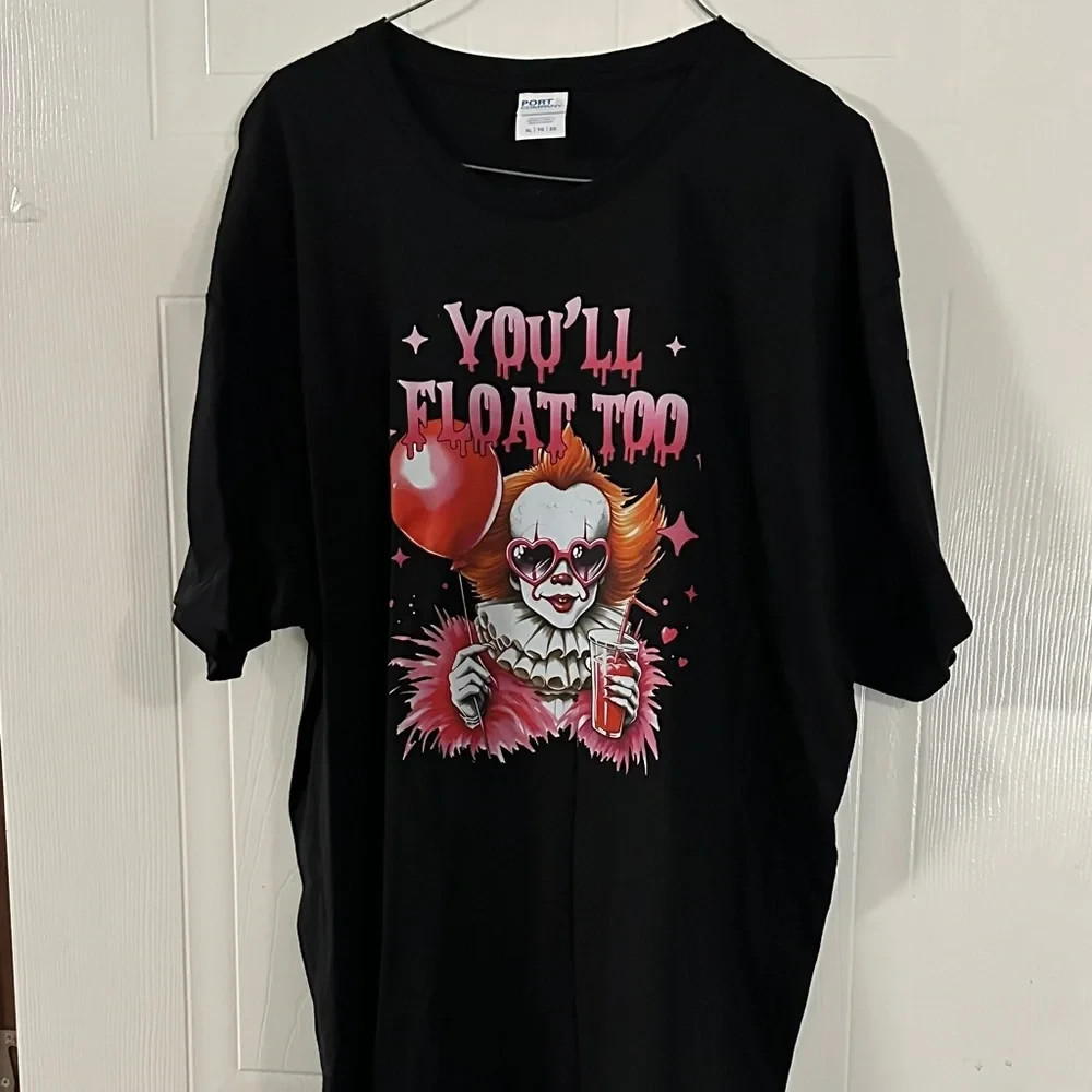 NWOT Port and Company Black “It” Graphic T-Shirt Size XL