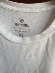 Rip Curl White Long Sleeve T Shirt Size XL Heritage Surf Shop Double Graphics