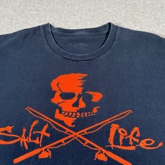 Salt Life Shirt Adult Large Black Fishing Boating Ocean Fish Outdoors Beach Sun