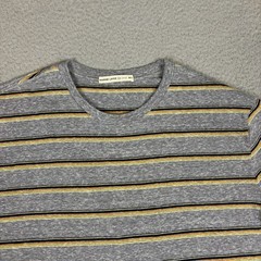Marine Layer T Shirt Mens M / L Gray Black Striped Cotton Blend Casual Tee