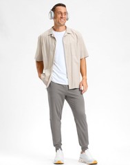 Men’s Golf Joggers Pants Zipper Pockets Stretch Sweatpants Slim Fit Track Work
