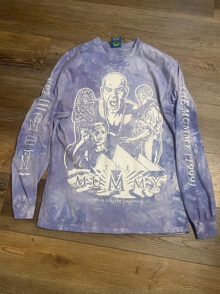 The Mummy 1999 Movie – Graphic Shirt Tye Dye Men Medium Long Sleeve Tee Lavender