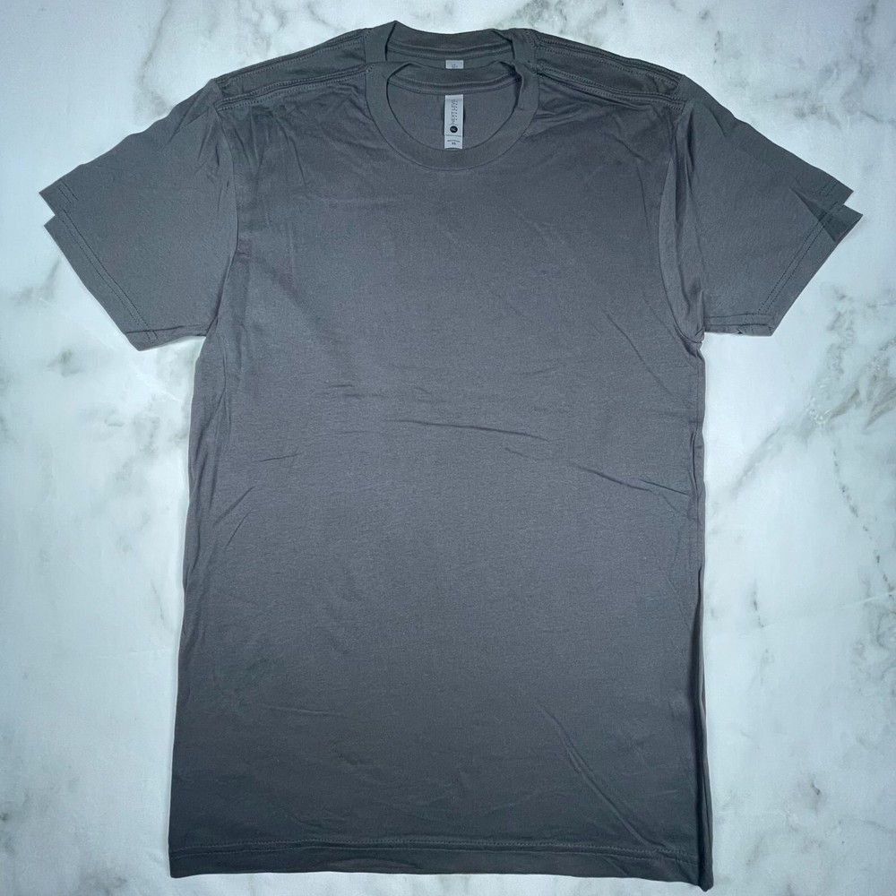 Lot of 2 Next Level Unisex Premium Dark Gray TShirts Plain Super Soft US Size XS
