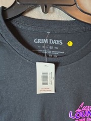 Grim Days Luxury Lounge Men’s Black T-shirt Size XL NWT