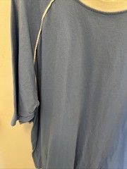 Vintage Foot Locker 2XL Blue Shirt Cotton Raglan Contrast Collar Y2K Streetwear