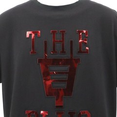 Makobi Mens Black The Plug Graphic T Shirt Size Medium Red Foil Letters Side Zip