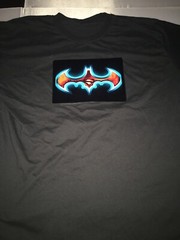 Batman Superman Sound-Activated LED T-Shirt
