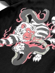Niepce Men’s Monkey Fiery War Graphic Tee Japanese Streetwear T-Shirt