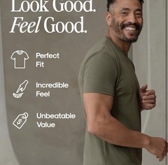 True Classic Men’s T-Shirts 3-Pack – Crew Neck Short Sleeve – NEW IN BAG